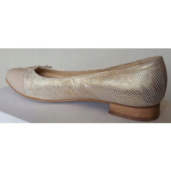 Czółenko Skórzane Ballerina Tęgi Nosek 41