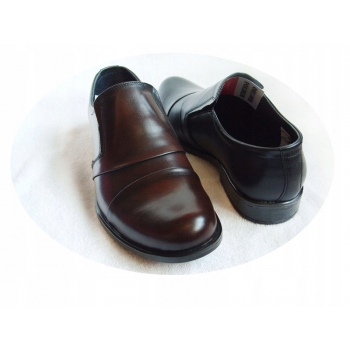 Szerokie buty skórzane męskie XX H, czarne