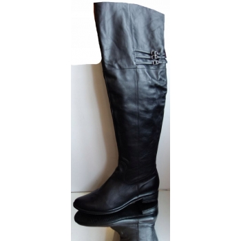 Muszkieterki na szerokie łydki, czarne, nr 45