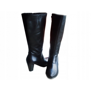 Kozaki Skóra Szeroka Cholewka 44 cm 39