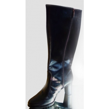 Kozaki skórzane szeroka cholewka 44 cm -39