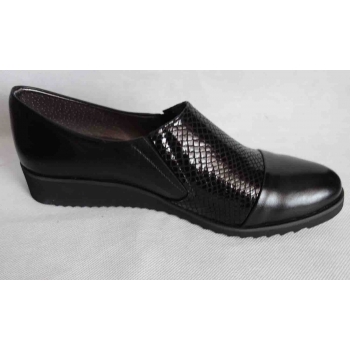 Eleganckie Skórzane Mokasyny Czarne 38