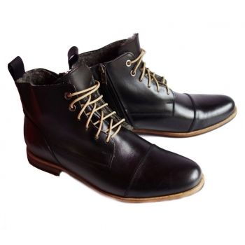 Eleganckie skórzane trzewiki męskie 44