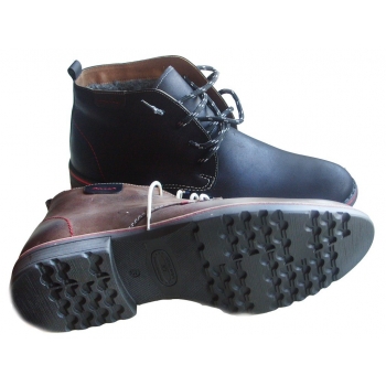 Eleganckie skórzane trzewiki męskie, brąz, r. 40