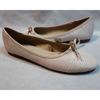 Eleganckie Baleriny Nude z Miękką Skórą - Rozm. 39