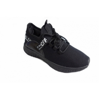 Buty sportowe czarne z siatką - rozmiar 41