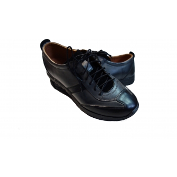 Męskie sportowe buty skórzane, wygodne, grafit - 45