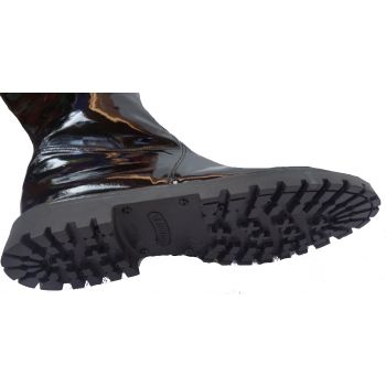 Ekskluzywne Kozaki Muszkieterki Latex, Czarne, 47cm