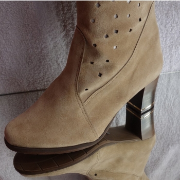 Kozaki Modne Ażurowe, Szeroka Cholewka, Nr. 41