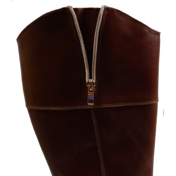 Kozaki Skóra Naturalna, KONIAK, 40 cm cholewka, 26-42