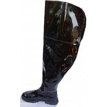 Eleganckie Kozaki z Szeroką Cholewką 48 cm - Czarne, Nr 47