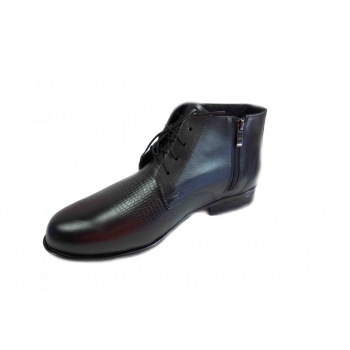 Eleganckie skórzane kozaki męskie, rozmiar 42