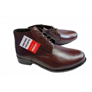 Trzewiki Męskie Szeroka Stopa Brąz 45