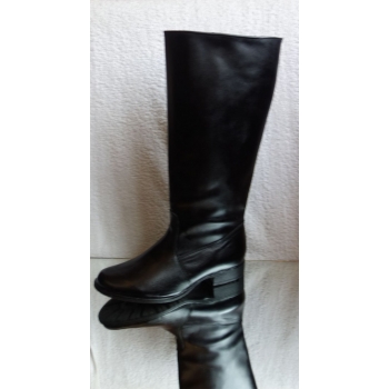 Kozaczki Skórzane Z Wysoką Cholewką (czarne, 42)