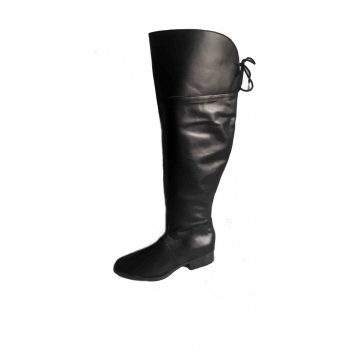 MUSZKIETERKI DM_CZARNY 42 - Kozaczki Skórzane Damskie