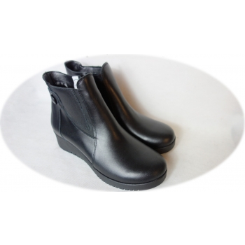 Botki Damskie Czarne Koturn 3cm Nr.37