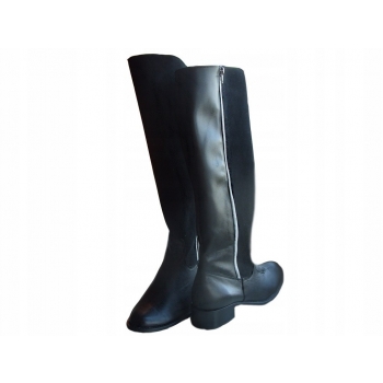 Eleganckie Kozaki z Skóry, Rozmiar 37