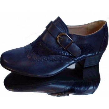 Botki damskie granat ażur 39cm - eleganckie i wygodne