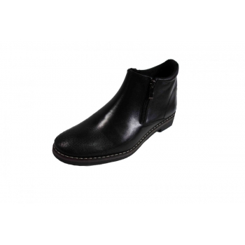 Czarne Skórzane Kozaki Męskie - Rozmiar 40