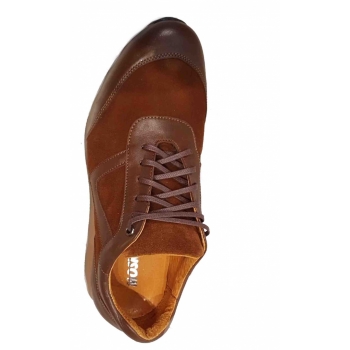 Buty sportowe skórzane, MOSKAŁA, brąz 44