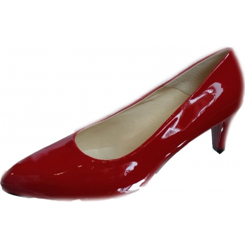Eleganckie Skórzane Czółenko czerwone 44