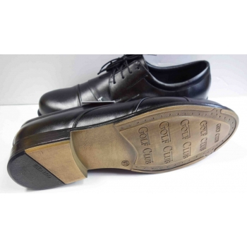 Eleganckie Czarne Buty Męskie z Szerokim Przodem