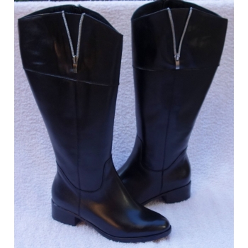 Kozaki Skóra Szeroka Cholewka - 37