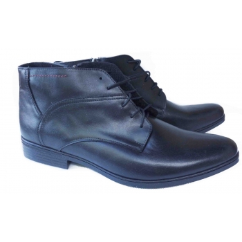 Skórzane sztyblety męskie czarne