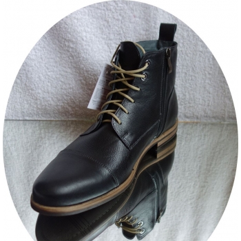 Buty skórzane męskie czarne 45