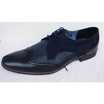 Buty męskie sznurowane granat 42
