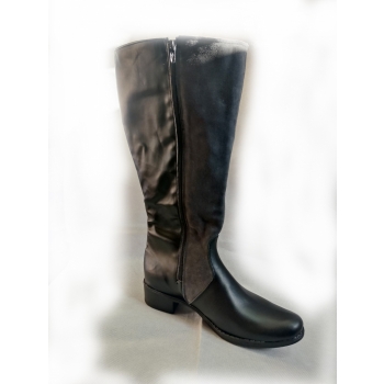 Kozaki Damskie Szare, Szeroka Cholewka