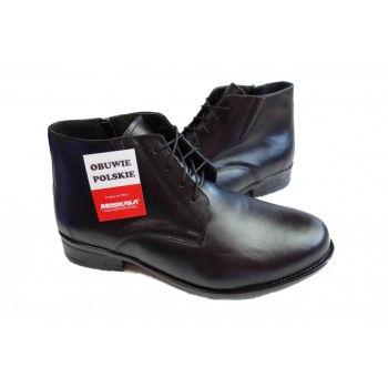 Męskie Trzewiki Skóra Szeroka Stopa 41