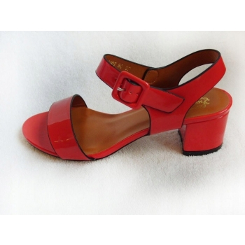 Sandały na obcasie | Malinowe | Nr 36