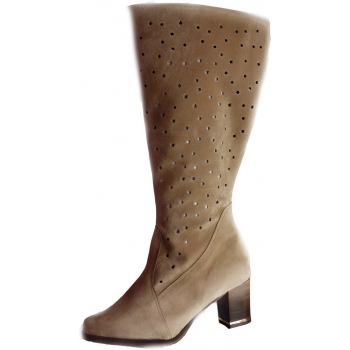 Kozaki Modne Ażurowe, Szeroka Cholewka, Nr. 41