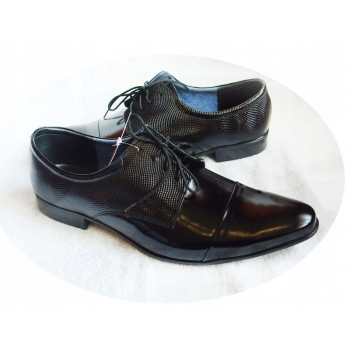 Eleganckie Buty Męskie ze Skóry Lakierowej (Rozmiar 44)