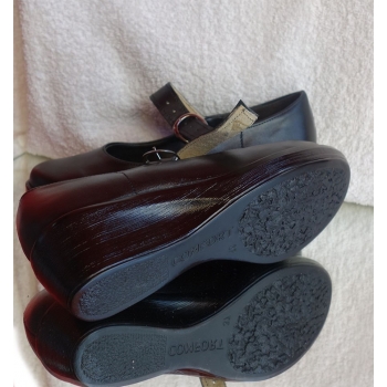 Buty Mokasyny Szersze W Palach - Czarne H 42