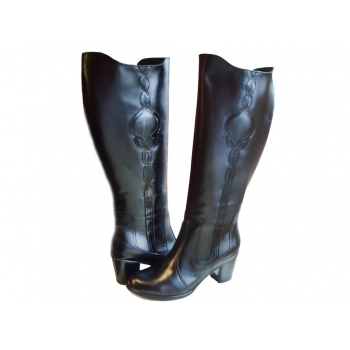 Eleganckie Kozaki z Szeroką Cholewką