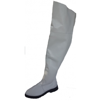 Kozaki białe szeroka cholewka AZ 48 CM, nr 45