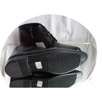 Eleganckie skórzane trzewiki męskie, czarne, rozmiar 39