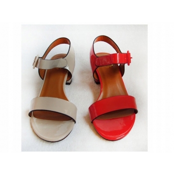 Sandały na obcasie | Malinowe | Nr 36