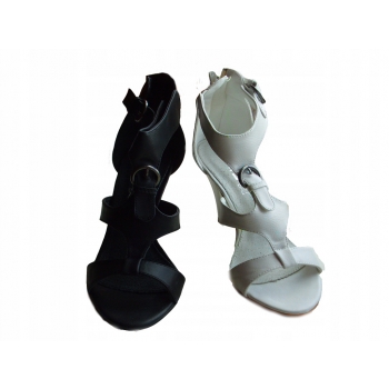 Białe Sandały Gladiatorki 9cm | Rozmiar 36