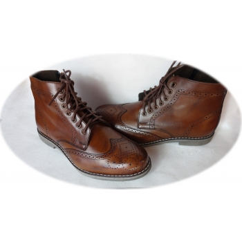 Eleganckie Sztyblety Skórzane Sznurowane 40