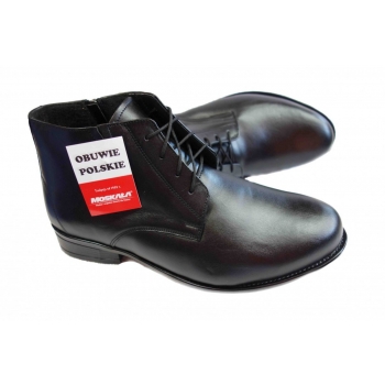 Męskie Trzewiki Skóra Szeroka Stopa 41