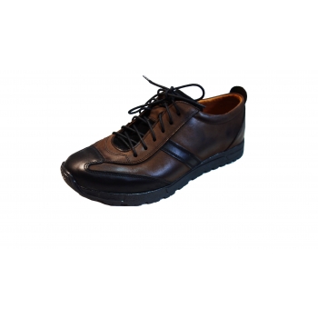 Eleganckie skórzane buty męskie, brąz 43