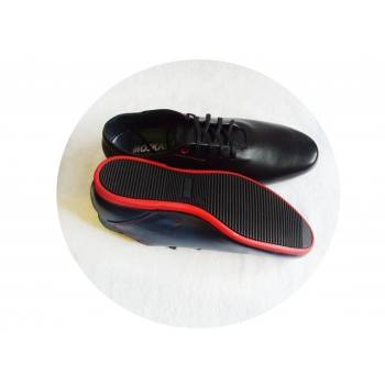 Męskie Buty Skórzane MOSKAŁA, Granat 42