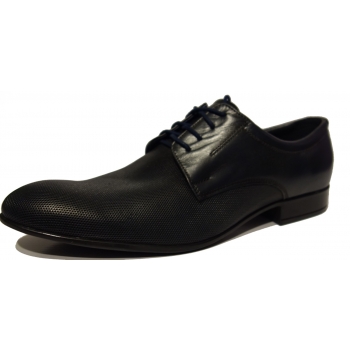 Eleganckie męskie półbuty -40% w kolorze granat, rozmiar 41