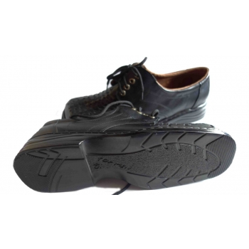 Buty Męskie Skórzane 45 Czarny