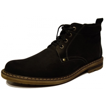 Skórzane sztyblety czarne, sznurowane -42