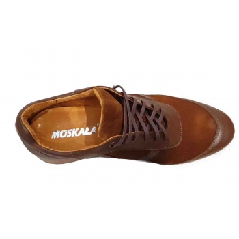Buty sportowe skórzane brązowe 41