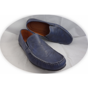 Buty męskie, skóra licowa, niebieskie - rozmiar 42
